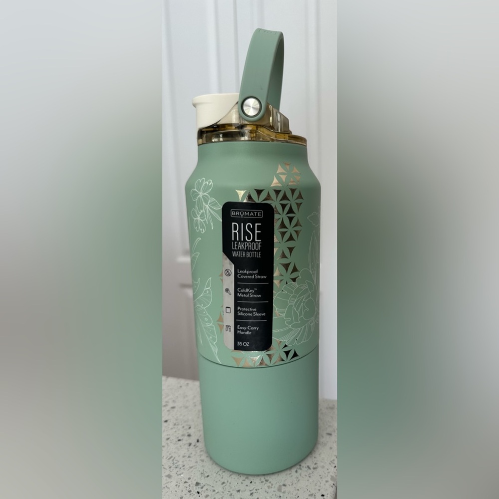Brumate Rise 35oz Edition Golden Bloom Water Bottle Tumbler Leakproof NWT